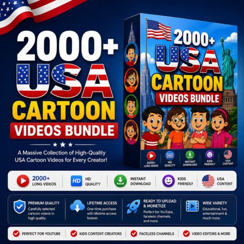 USa Cartoon Bundle 2000+ USA Cartoon Videos Bundle | Kids-Friendly HD Video Collection